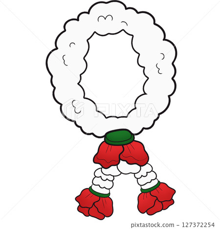 The illustration of a Jasmine garland 127372254