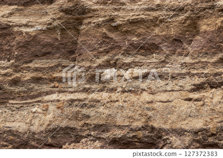 Soil on the ground as texture and background. Soil on the ground as texture and background. 127372383