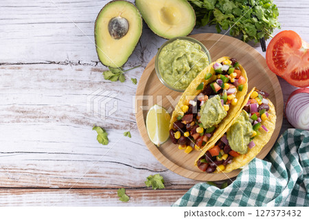 Vegan mexican tacos 127373432