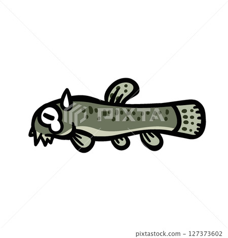 Illustration of a cute sad loach Illustration of a cute sad loach 127373602