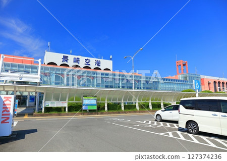 [長崎縣] 箕島大橋和長崎機場晴空萬裡 127374236