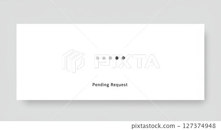 Minimalist mock up design with empty screen area for showcasing pending request concept 127374948
