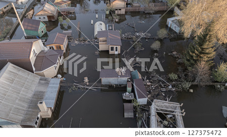 Floods on the planet, global warming. Climate change,natural disastersthe riot of nature. The apocalypse, catastrophes.Storms and destruction.The remnants of human life are floating in dirty water.End Floods on the planet, global warming. Climate change,natural disastersthe riot of nature. The apocalypse, catastrophes.Storms and destruction.The remnants of human life are floating in dirty water.End 127375472