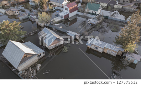 Floods on the planet, global warming. Climate change,natural disastersthe riot of nature. The apocalypse, catastrophes.Storms and destruction.The remnants of human life are floating in dirty water.End 127375512