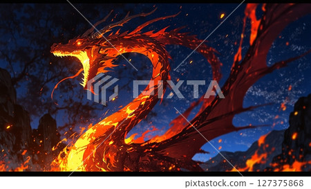 Blazing Fire Dragon 127375868