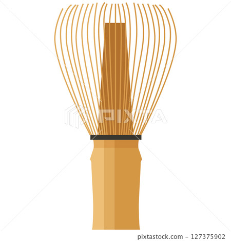 抹茶和茶筅的圖像插圖-向量 127375902