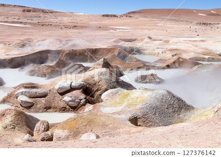 Bolivian landmark,Geiser Sol de la Manana Bolivian landmark,Geiser Sol de la Manana 127376142