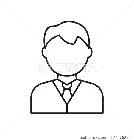 Business Professional Avatar Line Icon. Corporate Identity, Employee Profile, And Networking Outline Symbol. Businessman Icon. Editable Stroke. Isolated Vector Illustration Business Professional Avatar Line Icon. Corporate Identity, Employee Profile, And Networking Outline Symbol. Businessman Icon. Editable Stroke. Isolated Vector Illustration 127376251