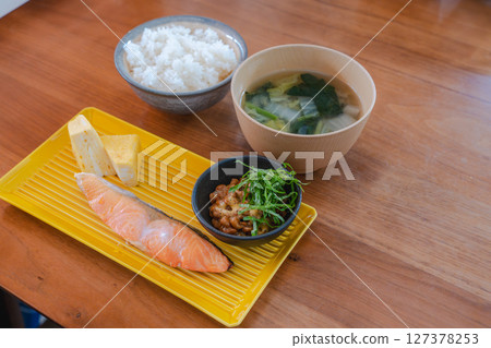 A Japanese breakfast to start your day 127378253