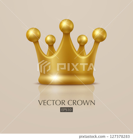 Golden Crown Vector Icon. Realistic Royal Crown Symbol for Luxury Design, VIP Branding, King Emblem, Queen Logo, Award Graphic, Prestige Element, Premium Decoration, Noble Concept Golden Crown Vector Icon. Realistic Royal Crown Symbol for Luxury Design, VIP Branding, King Emblem, Queen Logo, Award Graphic, Prestige Element, Premium Decoration, Noble Concept 127378283