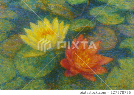 A lotus lily in full bloom 127378756