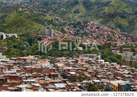View of Comuna 13 in Medellin View of Comuna 13 in Medellin 127378829