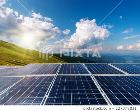 Solar power plant with solar panels 127378831