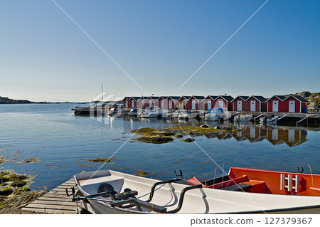 Harbour area on the skerry island of Fotoe Harbour area on the skerry island of Fotoe 127379367