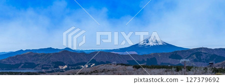 從大湧谷眺望富士山全景 127379692