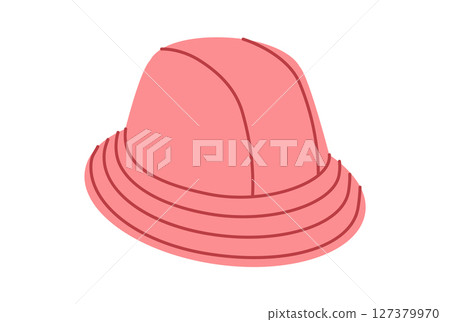 Transition Bucket Hat. Summer Head Fashion accessory cap with narrow brim clothing technical illustration. Transition Bucket Hat. Summer Head Fashion accessory cap with narrow brim clothing technical illustration. 127379970