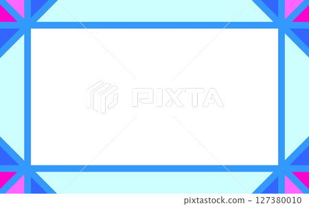 Frame, white space, triangle, pastel color, blue, light blue 127380010