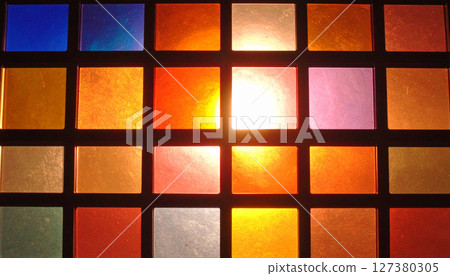 microscope slides arranged like a mosaic. Background concept. Generated Image 127380305