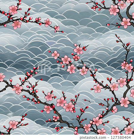 Japanese pattern vector illustration 127380404