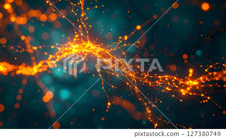 Neural network visualization. Background concept. Generated Image Neural network visualization. Background concept. Generated Image 127380749