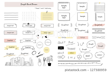 Vector set of hand drawn business icons 127380959