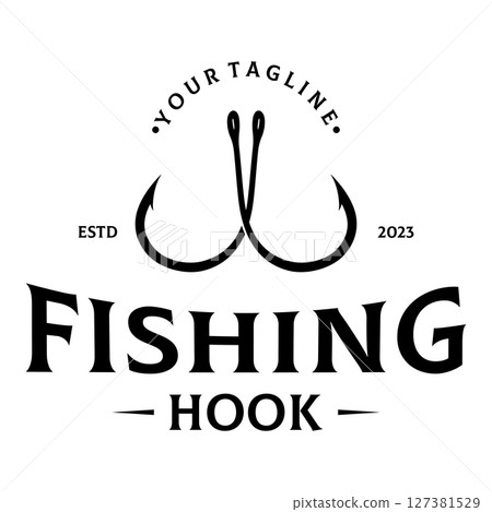 fishing hook logo design, fishing bait, fishing shop, tournament, angler, fishing community fishing hook logo design, fishing bait, fishing shop, tournament, angler, fishing community 127381529