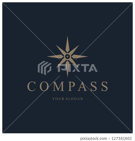 compass icon isolated on background.modern flat compass pictogram,business,marketing,internet concept.trendy simple vector symbol for websitedesign or button to mobile app.logo illustration. 127381602