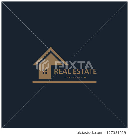 simple real estate logo design,building,skyscraper,property business,apartment,architecture vector 127381629