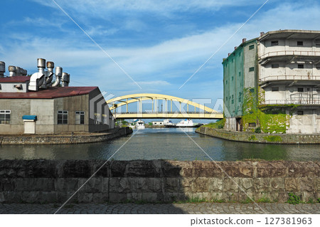 Otaru Canal Canal and Asahi Bridge 127381963