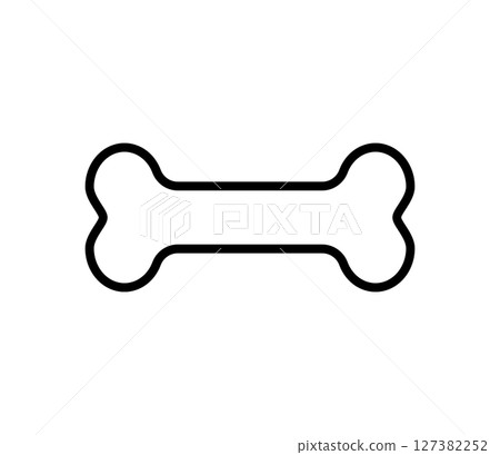 Simple bone icon illustration vector Simple bone icon illustration vector 127382252