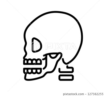 Horizontal skull icon illustration vector 127382255