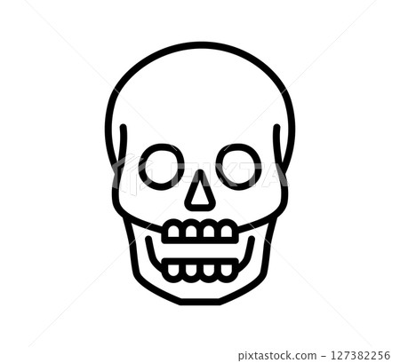 Simple skull icon illustration vector 127382256