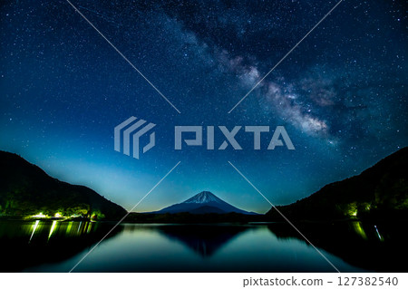 Mount Fuji with the Milky Way over it ~ Lake Motosu ~ Mount Fuji with the Milky Way over it ~ Lake Motosu ~ 127382540