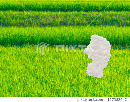 用米製作的山形縣地圖 用米製作的山形縣地圖 127382642