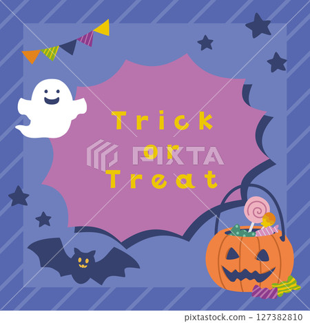 Cute halloween square background Cute halloween square background 127382810