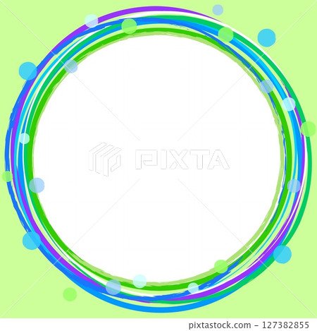 Frame White Space Ring Dot Green Blue 127382855