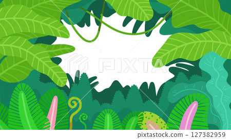 Jungle illustration frame background 127382959