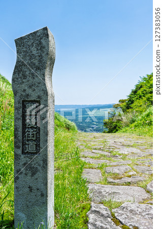 Bungo Kaido/Futatsutoge Stone-paved Road Nearby Scenic Spots (Fresh Greenery) Aso City 127383056