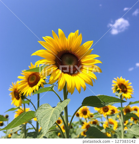 Sunflower and blue sky 127383142