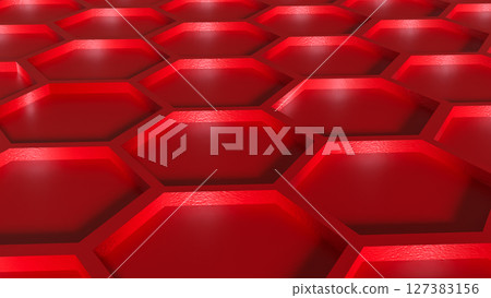 The Red Beehive  for Abstract Background concept 3d Rendering. 127383156