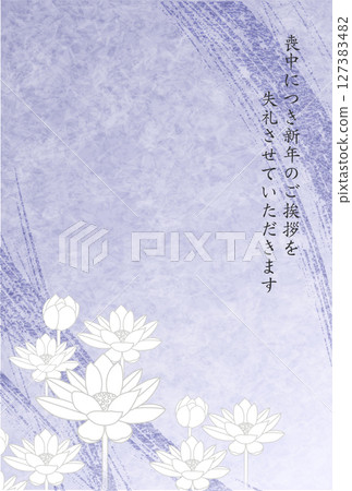 Mourning lotus Japanese pattern background 127383482