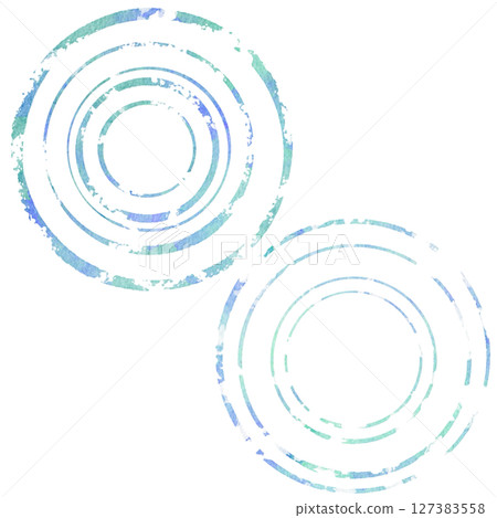 藍色圓圈水彩波紋圖 127383558