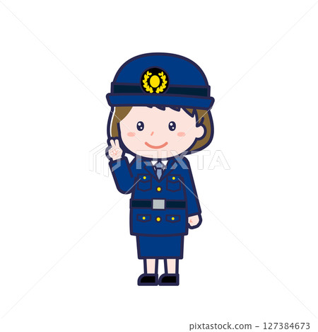 Police officer/diagonal/female 14 Police officer/diagonal/female 14 127384673