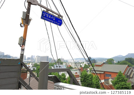 韓國首爾街道招牌 韓國首爾街道招牌 127385119