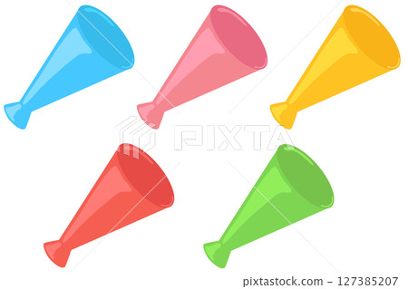 彩色擴音器插畫集向量素材 彩色擴音器插畫集向量素材 127385207