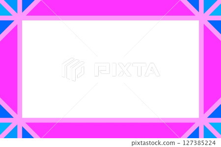 Geometric pattern frame white space triangle pink 127385224