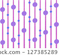 Hand-drawn dot stripe background - Purple 127385289