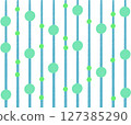 Hand-drawn dot stripe background - Blue 127385290