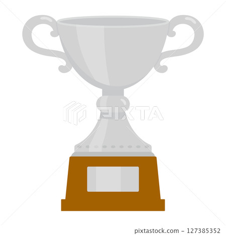 Silver trophy cup illustration 127385352