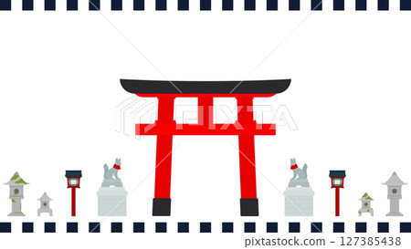 稻荷神社插圖素材集 127385438